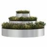 Cache-pot de jardin Argent 120 x 120 x 20 cm Acier galvanisé 537430537430