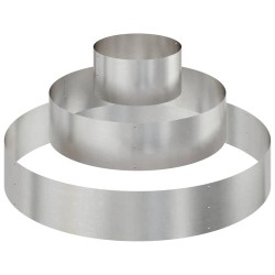 Cache-pot de jardin Argent 120 x 120 x 20 cm Acier inoxydable 537432537432