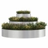 Cache-pot de jardin Argent 120 x 120 x 20 cm Acier inoxydable 537432537432