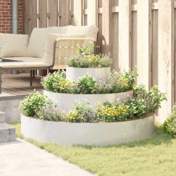 Cache-pot de jardin Argent 120 x 120 x 20 cm Acier inoxydable 537432537432