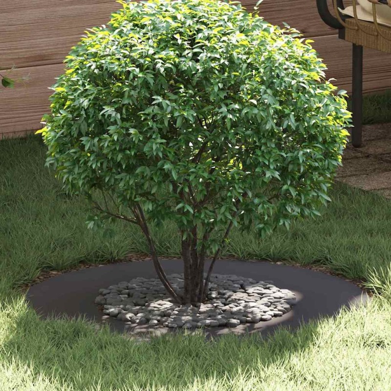 adapté pour anneaux d'arbre plats 5 pcs Noir Ø40 / 70 cm Acier 537436537436