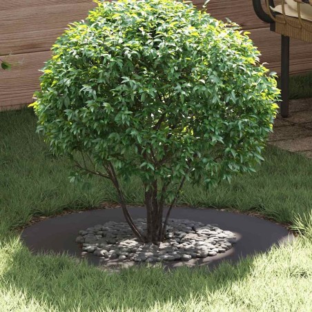 adapté pour anneaux d'arbre plats 5 pcs Noir Ø40 / 70 cm Acier 537436537436