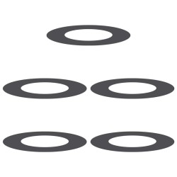 adapté pour anneaux d'arbre plats 5 pcs Noir Ø40 / 70 cm Acier 537436537436