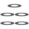 adapté pour anneaux d'arbre plats 5 pcs Noir Ø40 / 70 cm Acier 537436537436