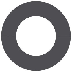 adapté pour anneaux d'arbre plats 5 pcs Noir Ø40 / 70 cm Acier 537436537436