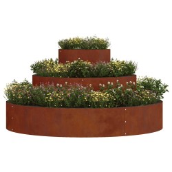 Cache-pot de jardin Marron 120 x 120 x 20 cm Acier patiné 537443537443