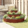 Cache-pot de jardin Marron 120 x 120 x 20 cm Acier patiné 537443537443
