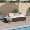 Lit de jardin Marron 195x60 cm Résine tressée 537445537445
