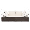 Lit de jardin Marron 195x60 cm Résine tressée 537445537445