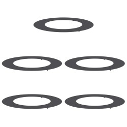adapté pour anneaux d'arbre plats 5 pcs Noir Ø50 / 80 cm Acier 537449537449