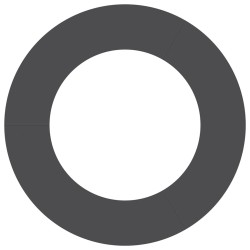 adapté pour anneau d'arbre plat Noir Ø50 / 80 cm Acier 537450537450