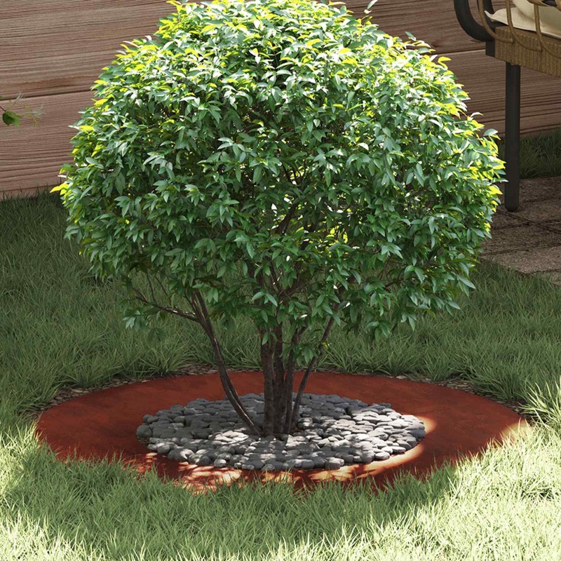 adapté pour anneau d'arbre plat Marron Ø40 / 70 cm Acier patiné 537452537452