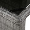 Table de jardin 240x90x74 cm Résine tressée et verre 537456537456
