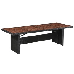 Table de jardin 240x90x74 cm Résine tressée et bois d'acacia 537457537457