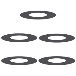 adapté pour anneaux d'arbre plats 5 pcs Noir Ø30 / 60 cm Acier 537461537461