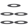 adapté pour anneaux d'arbre plats 5 pcs Noir Ø30 / 60 cm Acier 537461537461