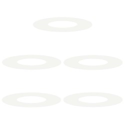 adapté pour anneaux d'arbre plats 5 pcs Blanc Ø30 / 60 cm Acier 537463537463