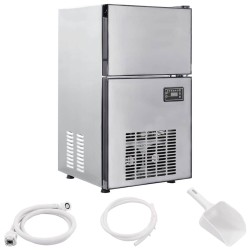 Fabricant de cubes de glace avec porte Argenté 43 x 40 x 71 cm 537474537474