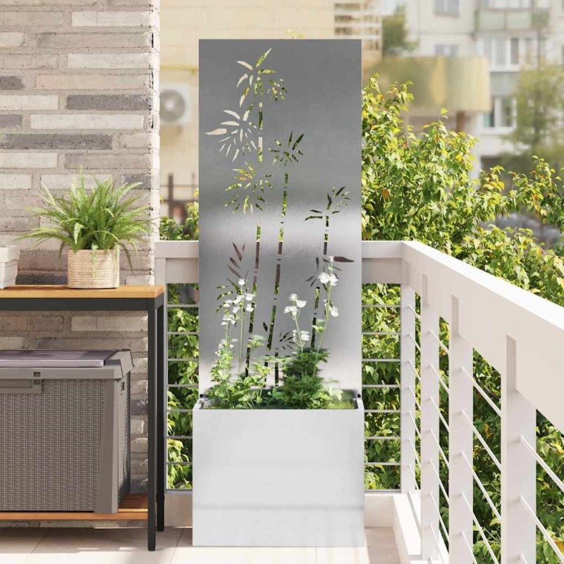 Écran de confidentialité de jardin Floral Argent 50 x 150 cm 537477537477