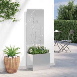 Écran de confidentialité de jardin Floral Argent 50 x 150 cm 537477537477