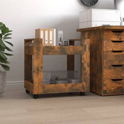 Chariot de bureau Chêne fumé 60x45x60 cm Bois d'ingénierie 537480537480