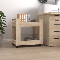 Chariot de bureau Chêne sonoma 60x45x60 cm Bois d'ingénierie 537481537481