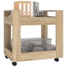 Chariot de bureau Chêne sonoma 60x45x60 cm Bois d'ingénierie 537481537481