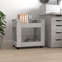 Chariot de bureau Gris béton 60x45x60 cm Bois d'ingénierie 537483537483
