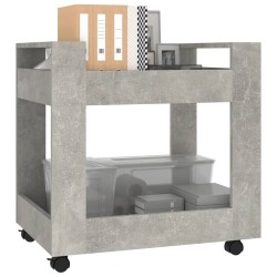 Chariot de bureau Gris béton 60x45x60 cm Bois d'ingénierie 537483537483
