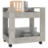 Chariot de bureau Gris béton 60x45x60 cm Bois d'ingénierie 537483537483