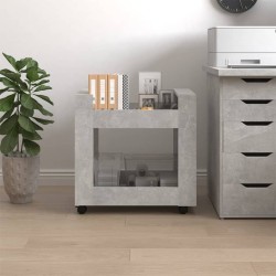 Chariot de bureau Gris béton 60x45x60 cm Bois d'ingénierie 537483537483