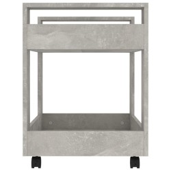 Chariot de bureau Gris béton 60x45x60 cm Bois d'ingénierie 537483537483