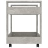 Chariot de bureau Gris béton 60x45x60 cm Bois d'ingénierie 537483537483