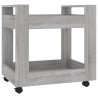 Chariot de bureau Sonoma gris 60x45x60 cm Bois d'ingénierie 537484537484