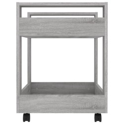 Chariot de bureau Sonoma gris 60x45x60 cm Bois d'ingénierie 537484537484