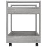 Chariot de bureau Sonoma gris 60x45x60 cm Bois d'ingénierie 537484537484