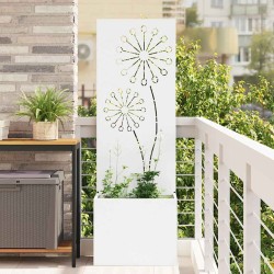 Écran de confidentialité de jardin Fretwork Blanc 50 x 150 cm 537485537485