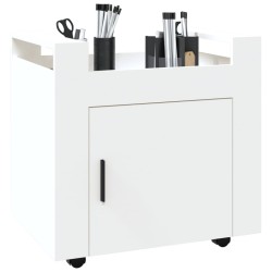 Chariot de bureau Blanc 60x45x60 cm Bois d'ingénierie 537486537486
