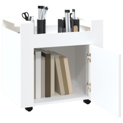 Chariot de bureau Blanc 60x45x60 cm Bois d'ingénierie 537486537486