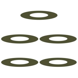 adapté pour anneaux d'arbre plats 5 pcs Vert olive Ø30 / 60 cm 537495537495