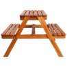 Table à pique-nique et parasol enfants 79x90x60cm Acacia solide 537497537497