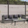 Lit de jardin Gris 200x60 cm Résine tressée 537501537501