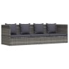 Lit de jardin Gris 200x60 cm Résine tressée 537501537501