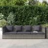 Lit de jardin Gris 200x60 cm Résine tressée 537501537501