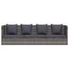 Lit de jardin Gris 200x60 cm Résine tressée 537501537501