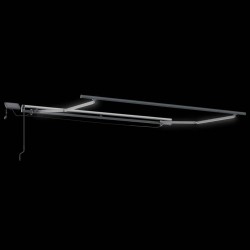 Cadre d'auvent avec Anthracite 3,5 x 2,5 m Aluminium 537502537502