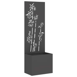 Écran de confidentialité de jardin Floral Noir 50 x 150 cm 537512537512