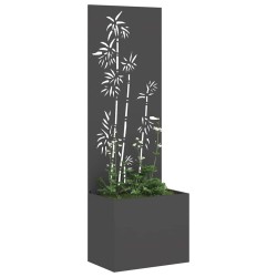 Écran de confidentialité de jardin Floral Noir 50 x 150 cm 537512537512