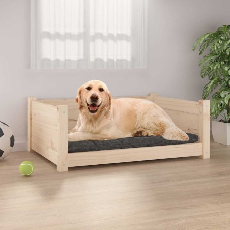 Lit pour chien 75,5x55,5x28 cm Bois massif de pin 537516537516