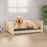 Lit pour chien 75,5x55,5x28 cm Bois massif de pin 537516537516